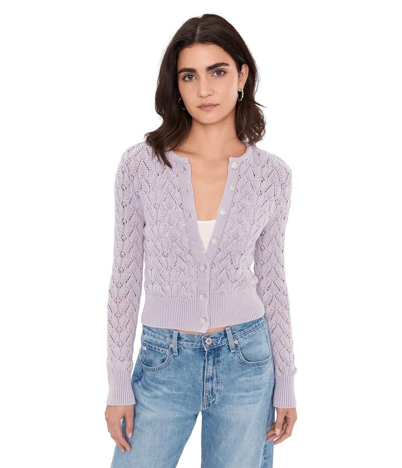 フリーピープル レディース アウター ニット・セーター Free People Pretty In Pointelle Cardi Orchid Hush