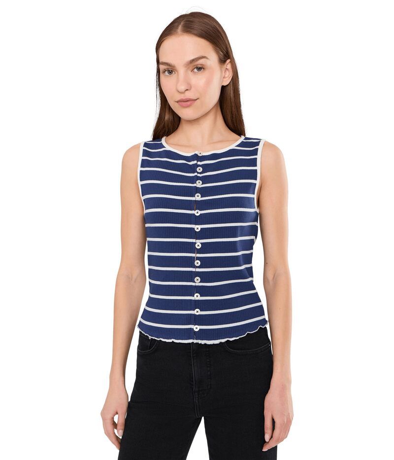 フリーピープル レディース トップス シャツ Free People Tilly Striped Tank Navy Combo ネイビー