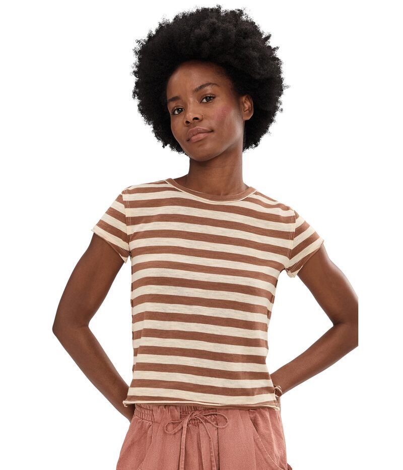 フリーピープル レディース トップス シャツ Free People Nora Tee Mocha Combo モカ