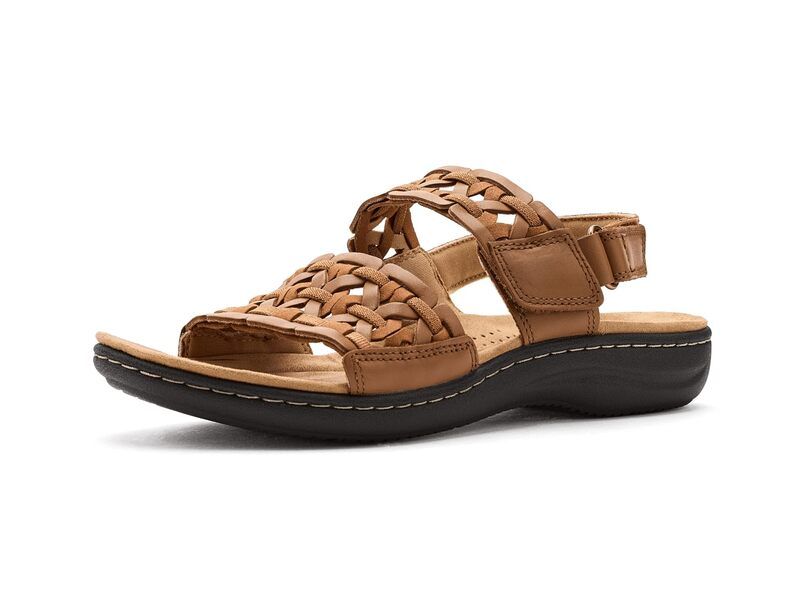 クラークス レディース シューズ サンダル Clarks Laurieann Lily Tan Leather タン