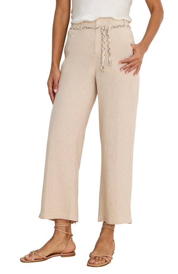 ニックプラスゾーイ レディース ボトムス レギンス ワイドレッグ パンツ アンクル リネン NICZOEliot Linen Blend Ankle Wide Leg Pants Neutral Mi