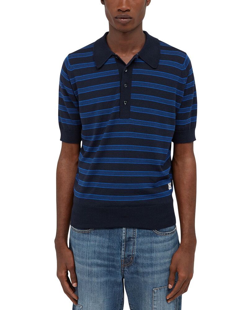 ウェールズ ボナー メンズ トップス ポロシャツ Wales Bonner Breeze Polo Shirt NavyBlue ネイビー