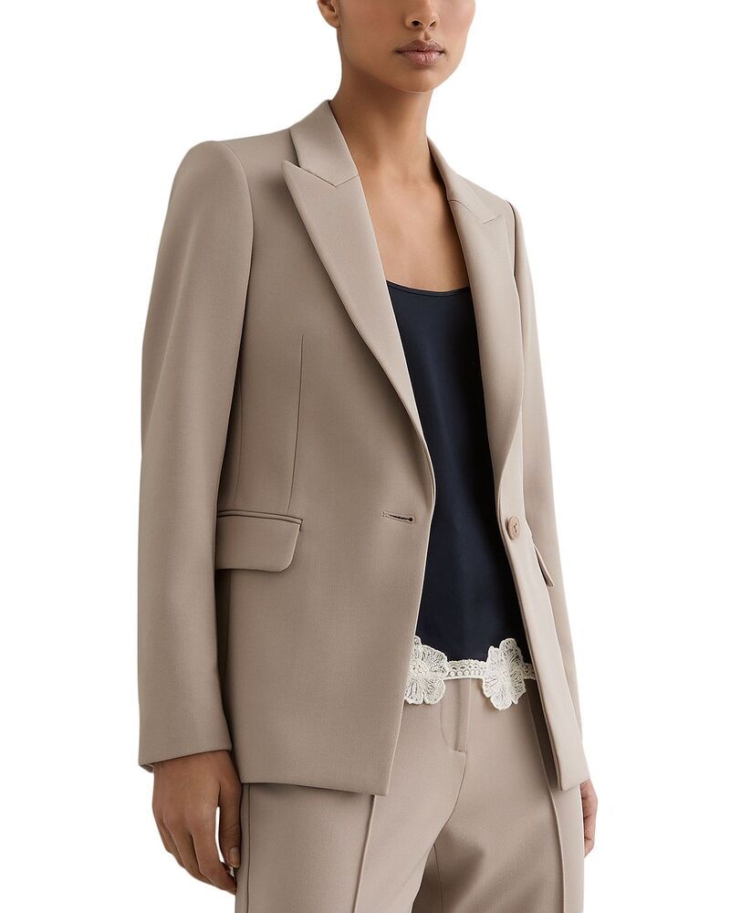 レイス レディース アウター ジャケット・ブルゾン プチ ブレザー REISS Petites Gabi Suit Blazer Stoneut ストーン