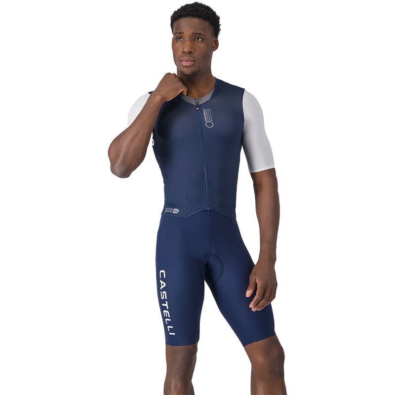 カステリ メンズ トップス Tシャツ Castelli Saturday Morning Skinsuit Mens Belgian BlueWhite ホワイト