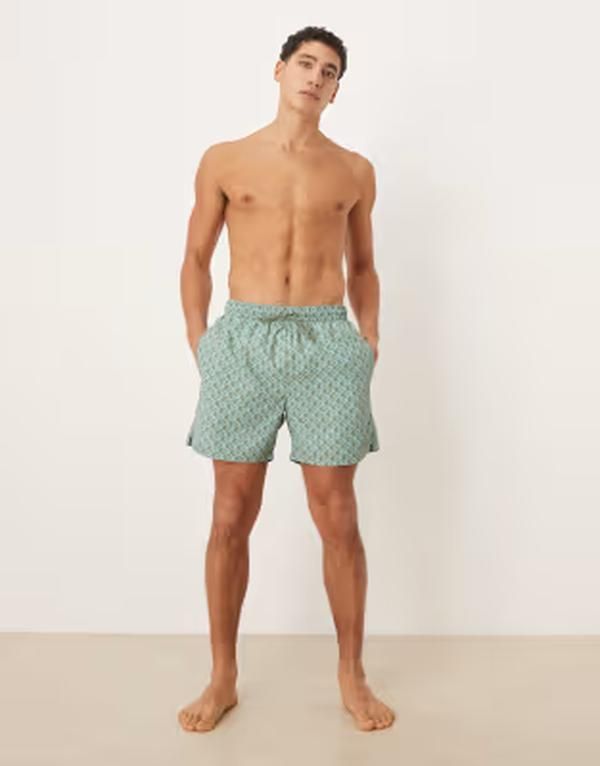 カルバンクライン メンズ 水着 ハーフパンツ・ショーツ プリント ショートパンツ Calvin Klein monogram print drawstring swim shorts 20242 IC