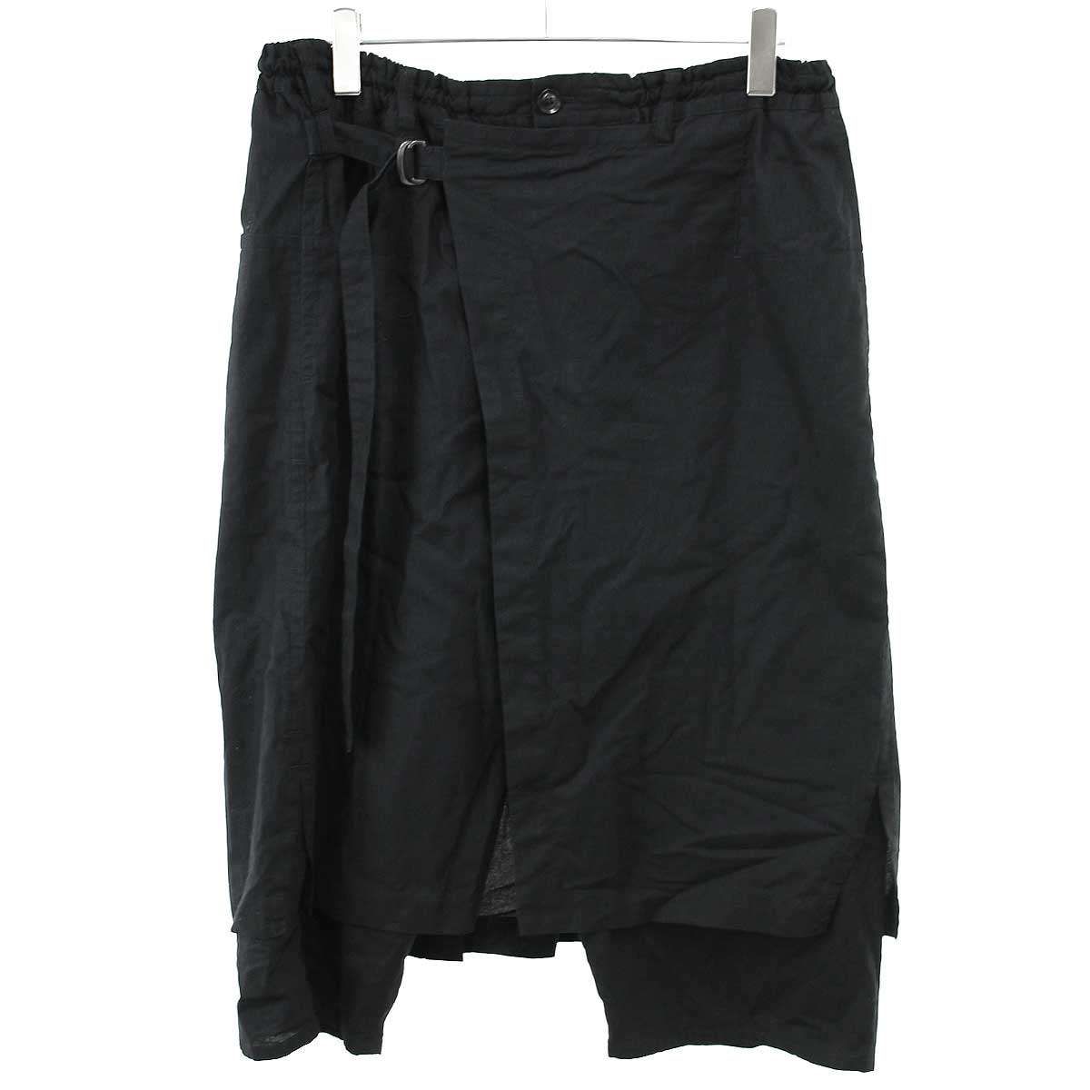 Yohji Yamamoto POUR HOMME ヨウジヤマモト プールオム 19AW シグネチャーエンブロイダリー ラップパンツ HC-P06-003 ブラック 2