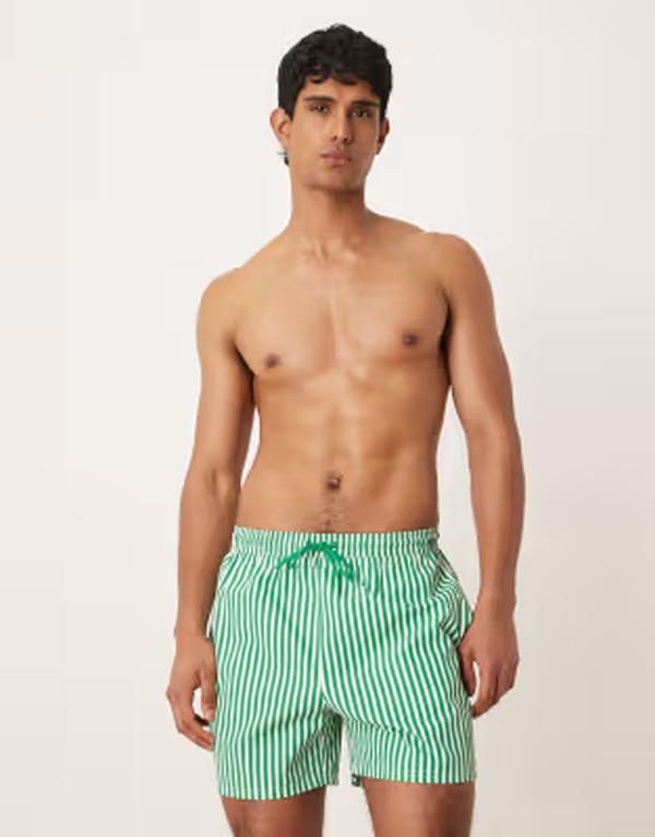 カルバンクライン メンズ 水着 ハーフパンツ・ショーツ ドローコードウエスト ショートパンツ Calvin Klein drawstring waist swim shortstripe 20186