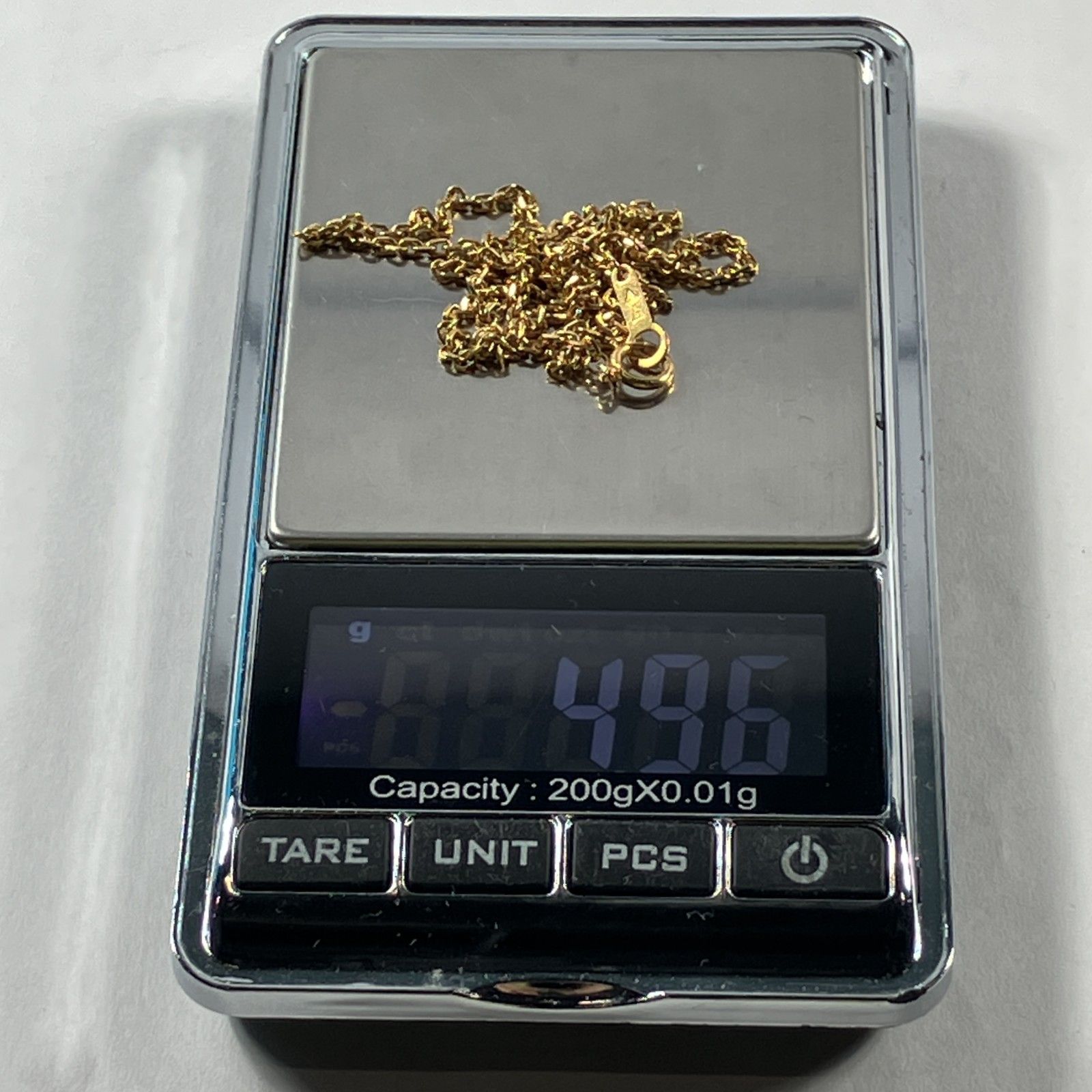 750 K18 刻印　 ネックレス 重量 約2,6g 全長約 41cm ☆ K18刻印 750刻印 18金 ゴールド ネックレス 全長約41cm