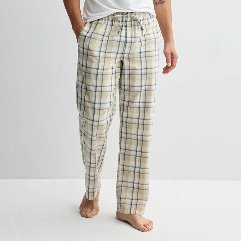 ソノマ レディース アンダーウェア ナイトウェア パンツ Mensonoma Goods For Life Woven Pajama Pants Crisp Khaki Check カーキ