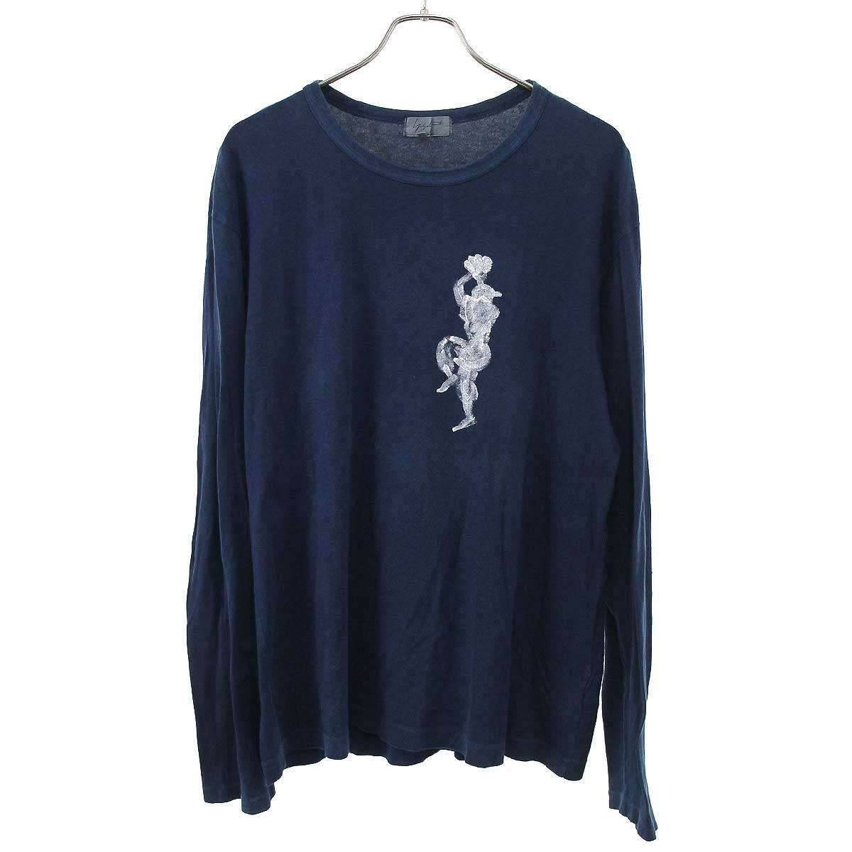 Yohji Yamamoto POUR HOMME ヨウジヤマモト プールオム 2006SS ベースボール期 ロングスリーブTシャツ ネイビー 3