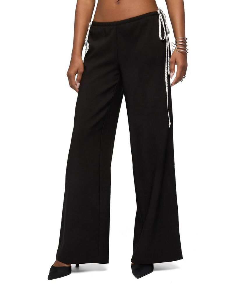 アディクテッド レディース ボトムス カジュアルパンツ ワイドレッグ Edikted Mikah Dotted Ribbon Wide Leg Pants Black ブラック 22,896円