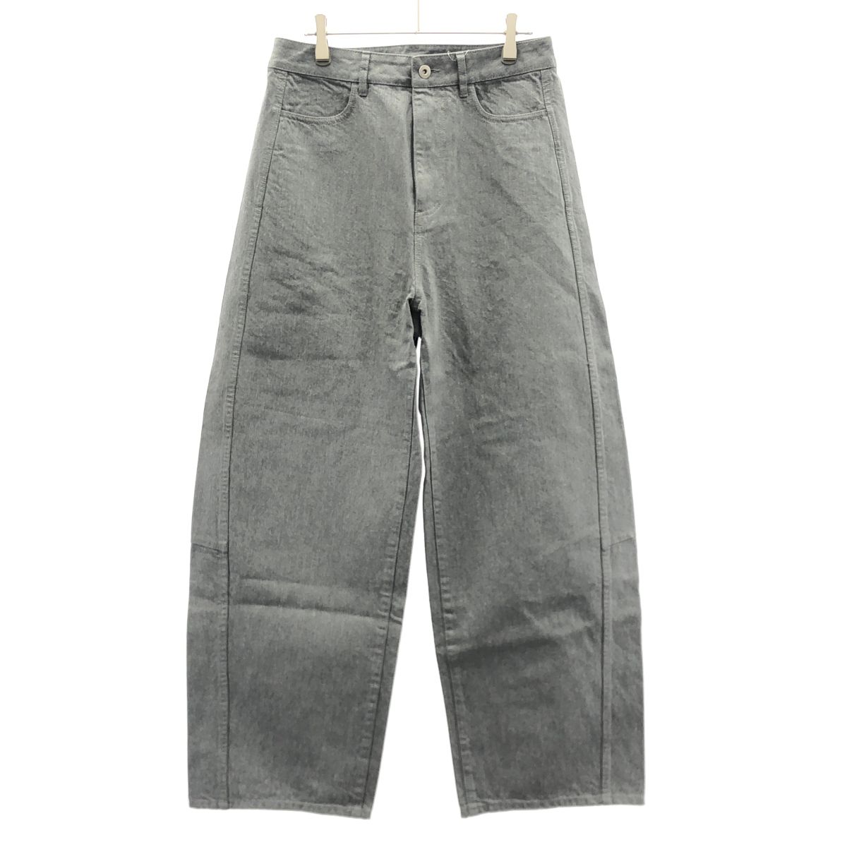 MUSE de deuxieme classe ミューズ ドゥ ドゥーズィエム クラス 23AW DRILL BON ワイドパンツ 23-030-500-4080 グレー 38