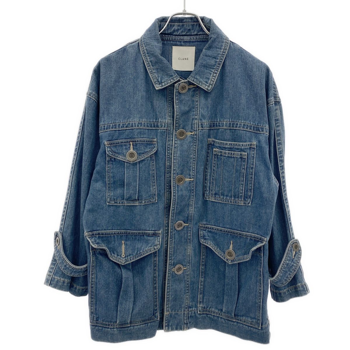 CLANE クラネ LOOSE WIDE COVERALL デニムカバーオールジャケット 16104-0601 インディゴ 1