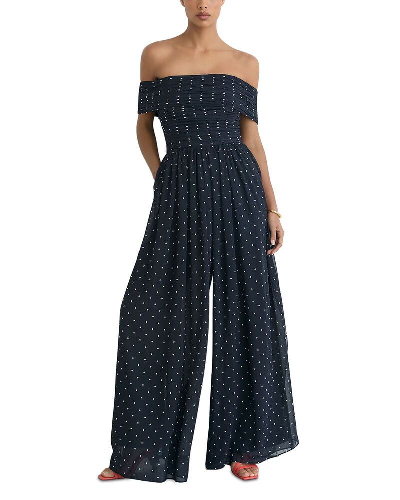 レイス レディース トップス ジャンプスーツ REISS Margo Jumpsuit NavyIvory アイボリー