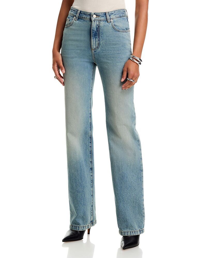 マックイーン レディース ボトムス デニムパンツ ストレート ジーンズ McQueen Certified Indigo Straight Leg Jeans in Electric Blue ブルー