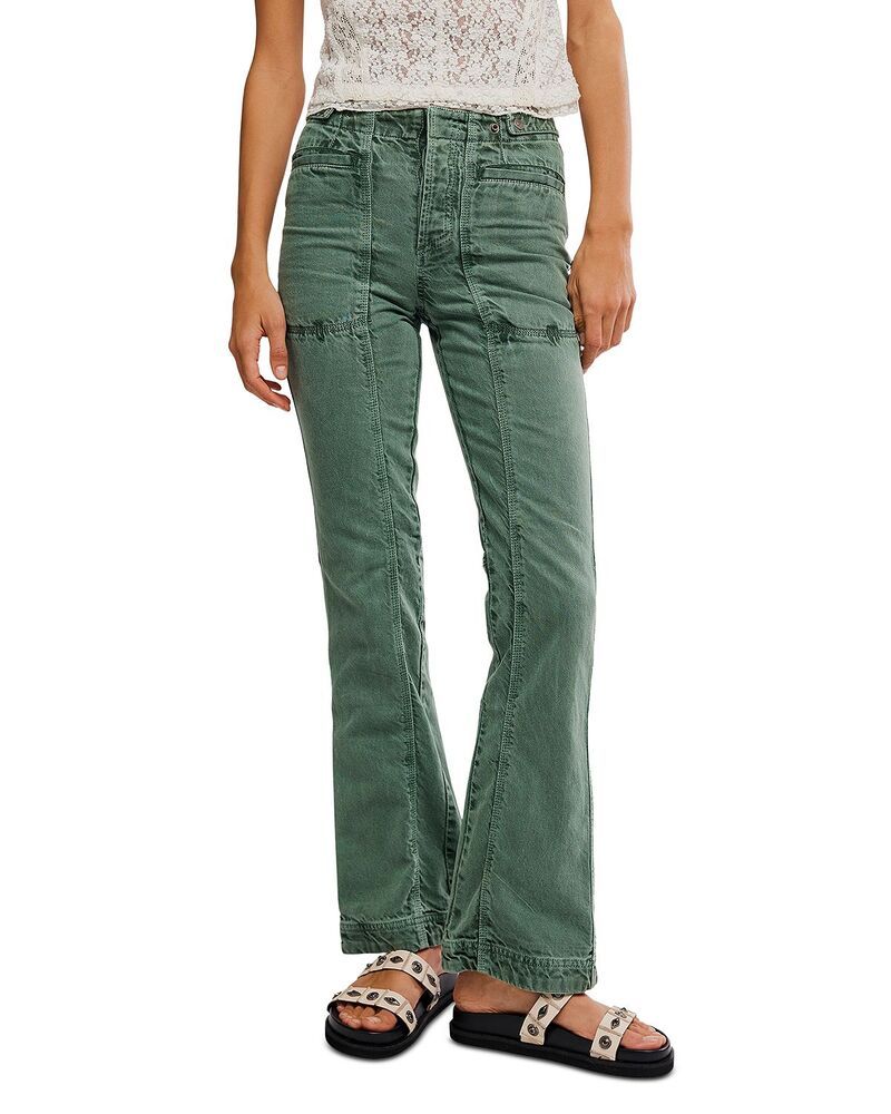 フリーピープル レディース ボトムス デニムパンツ ブーツカット ブーツ ジーンズ Free People Venus High Rise Bootcut Jeans in Forest Run Fo
