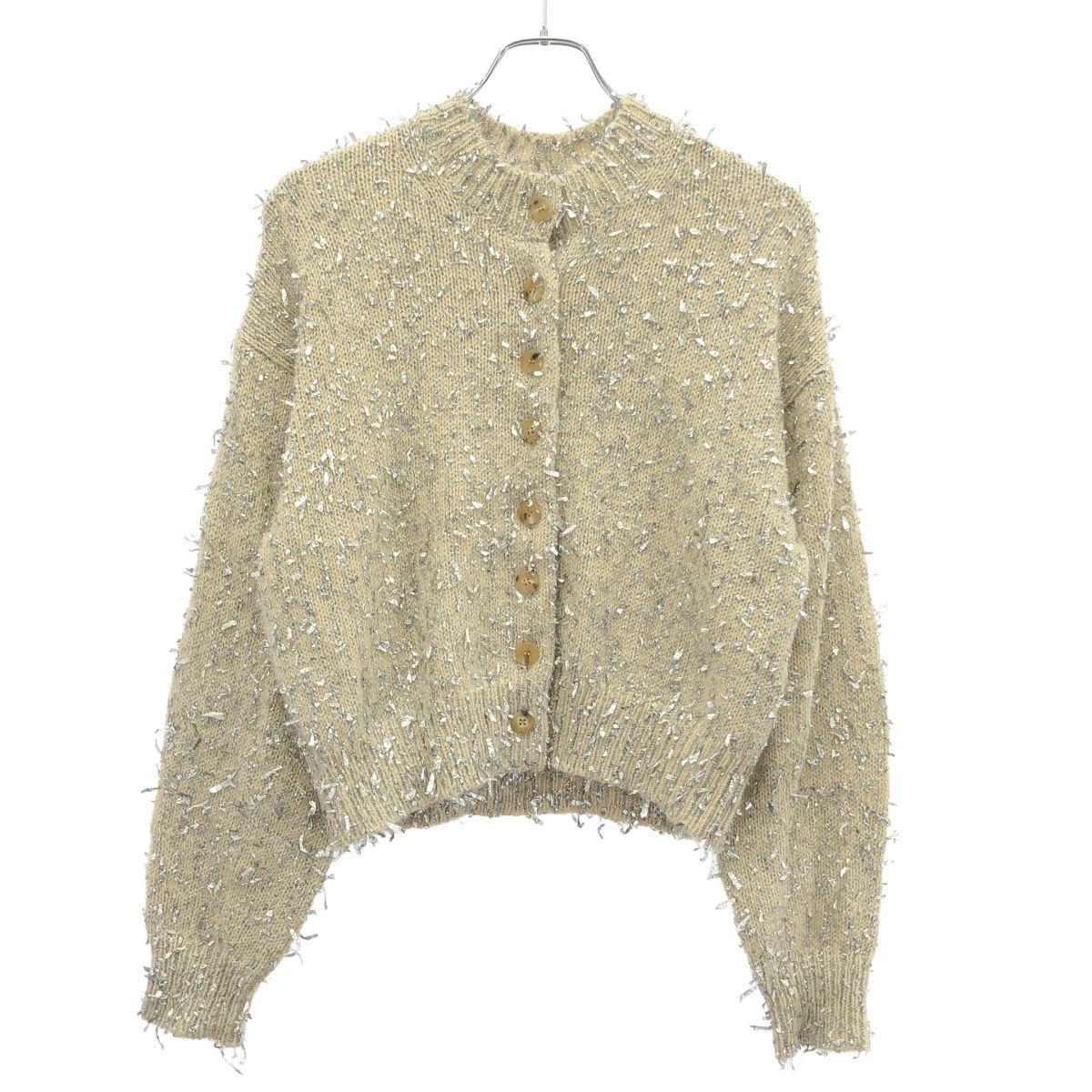 DEPAREILLE デパリエ 24AW フィルムヤーンニットカーディガン B1144AKD408 グレー 38