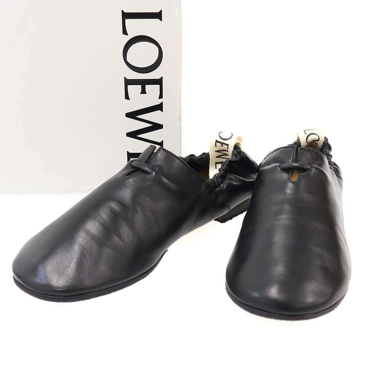 LOEWE ロエベ フラメンコ バレエ フラットシューズ ブラック 36