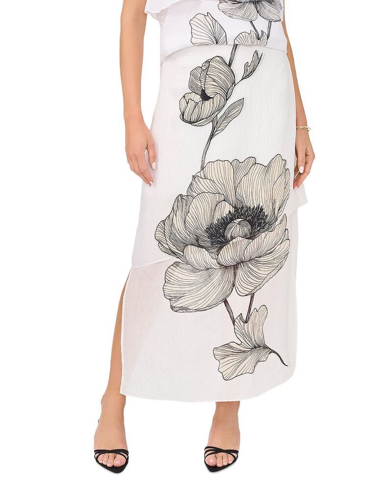 ヴィンスカムート レディース ボトムスカート VINCE CAMUTO Layered Skirt Ultra White ホワイト
