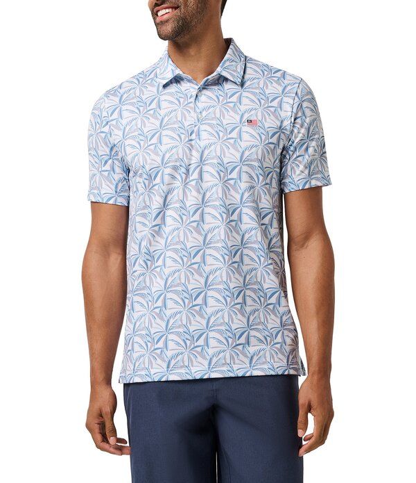 トラビスマヒュー メンズ トップス シャツ TravisMathew Featherweight Americana Parade Day Short Sleeve Polo Shirt White