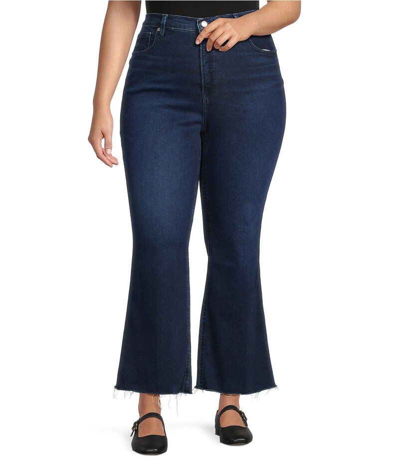 グッドアメリカン レディース ボトムス デニムパンツ プラスサイズ Good American Plusize Softech Good Standard Kick Flare High Rise D