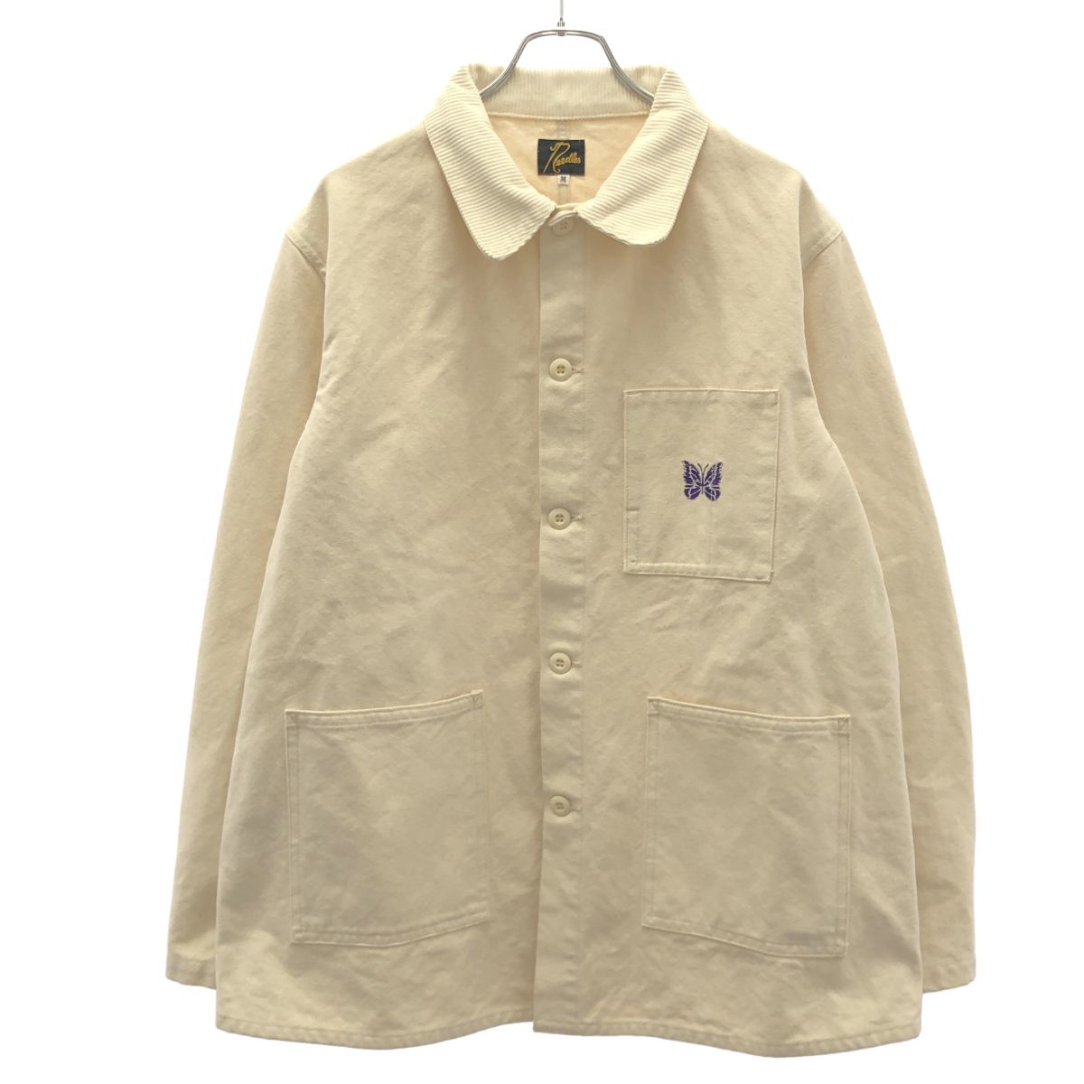 Needles ニードルズ ダック キャンバス カバーオールジャケット OT1657 ホワイト M