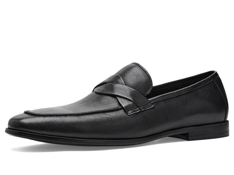 スティーブ マデン メンズ シューズ スリッポン・ローファー Steve Madden Chevoit Black Leather ブラック