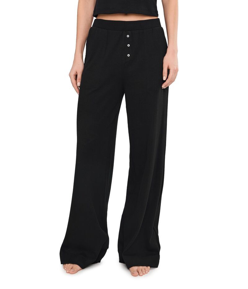 パクト レディース ボトムス カジュアルパンツ ワイドレッグ PACT Dream Rib Wide Leg Lounge Pants Black ブラック
