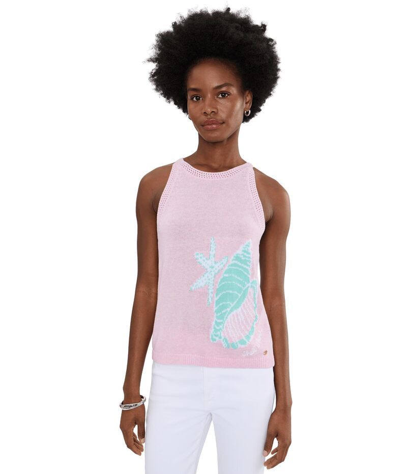 リリーピュリッツァー レディース アウター ニット・セーター Lilly Pulitzer Emra Sweater Tank Heathered Pink ピンク