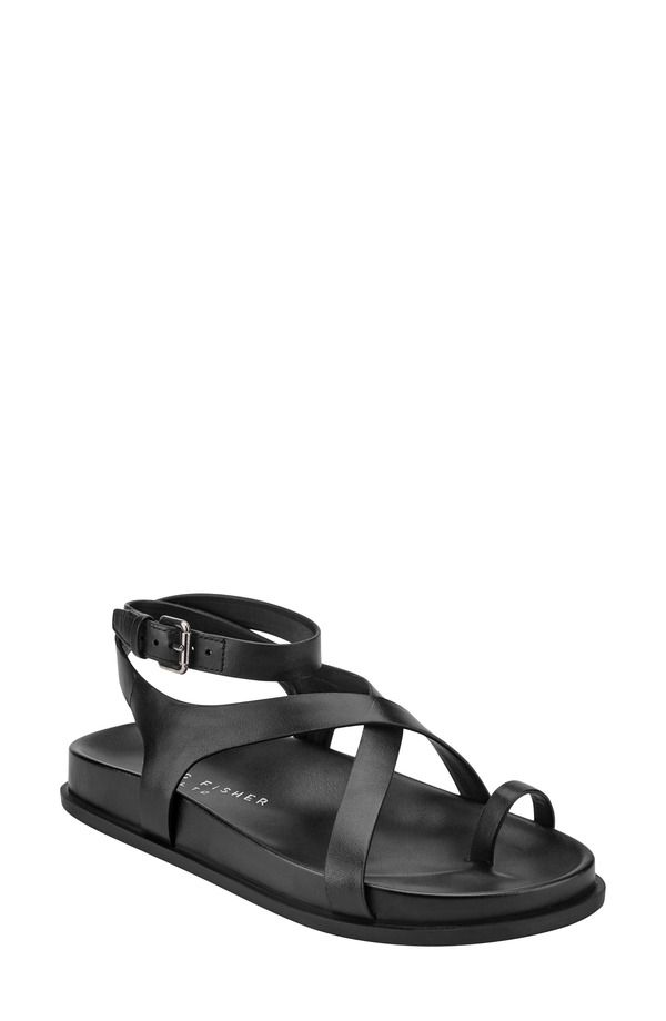 マーク・フィッシャー レディース シューズ ヒール サンダル アンクル Marc Fisher LTD Bevy Ankle Strap Sandal Black ブラック