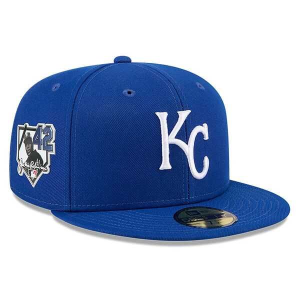 ニューエラ メンズ アクセサリー 帽子 Mens New Era Royal Kansas City Royals 2026 Jackie Robinson Day 59FIFTY Fitted Ha