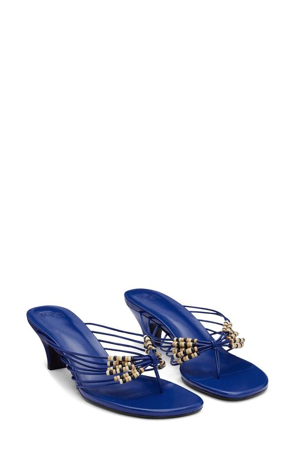 リフォーメーション レディース シューズ ヒール サンダル Reformation Jessica Thong Sandal Cobalt Leather コバルト