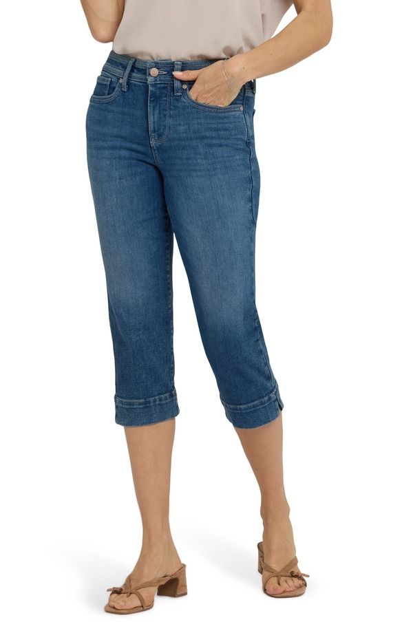 エヌワイディージェイ レディース ボトムス カジュアルパンツ ストレート ジーンズ NYDJ Marilyn Triple Stitch Crop Straight Leg Jeans Breezy