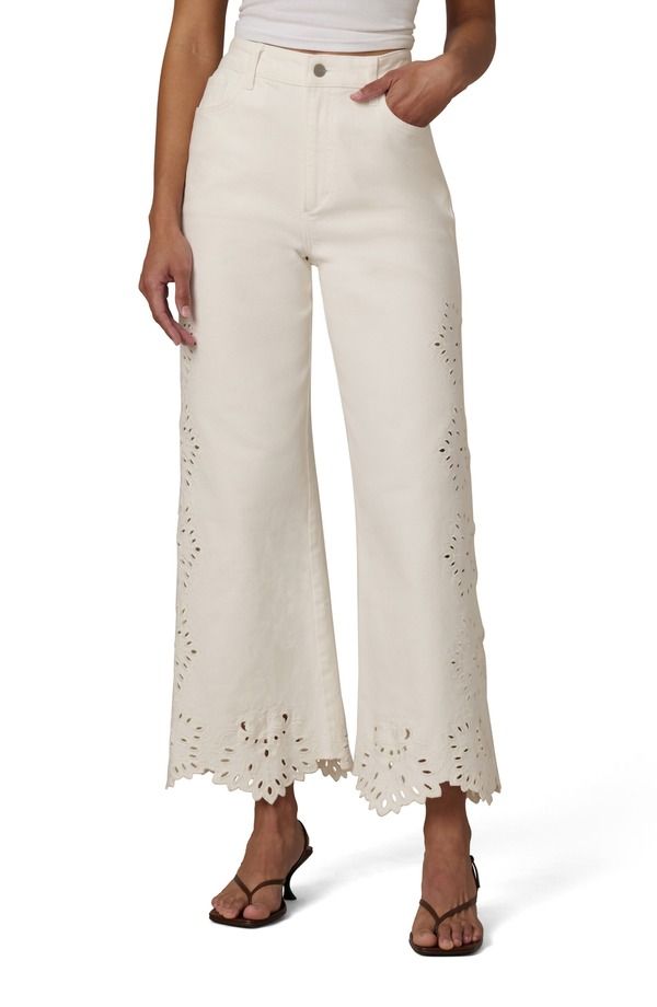 ジョーズ レディース ボトムス デニムパンツ ストレート ハイウエスト 刺繍 アンクル ジーンズ Joes The Mia Embroidered High Waist Ankle Straight