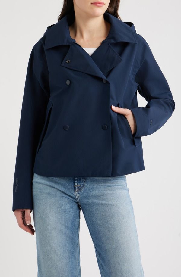 ヘリーハンセン レディース アウター ジャケット・ブルゾン コート Helly Hansen Avenue Waterproof Shortrench Coat 597 Navy ネイビー
