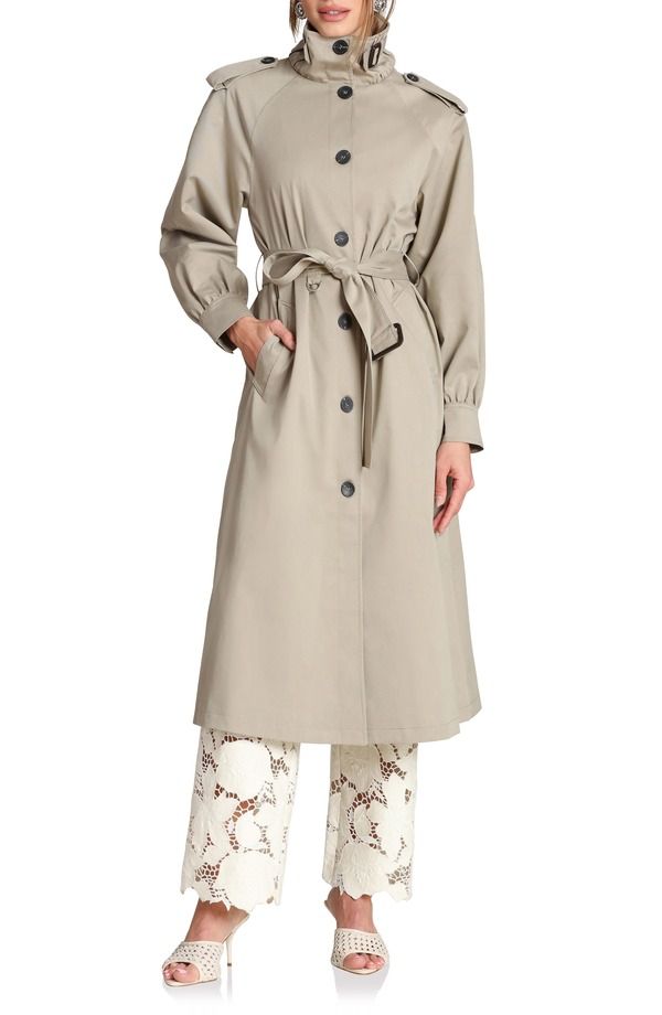 アヴェックレフィーユ レディース アウター ジャケット・ブルゾン スタンドネック コート Avec Les Filles Funnel Neck Trench Coat Sage セージ