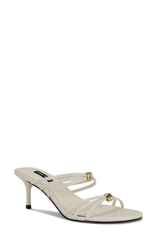 ナインウェスト レディース シューズ ヒール サンダル Nine West Grece Strappy Sandal White ホワイト