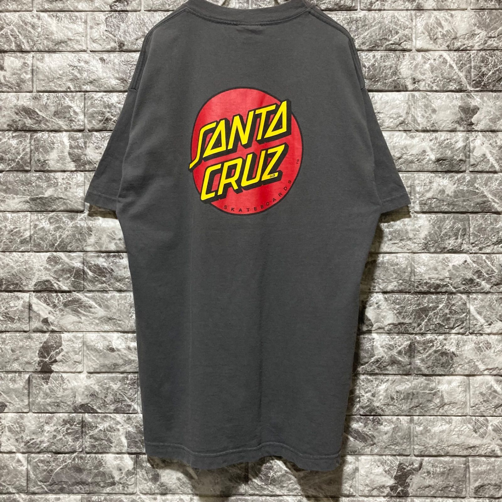 SANTA CRUZ Tシャツ USA製 NHS カラータグ サンタクルーズ グレー