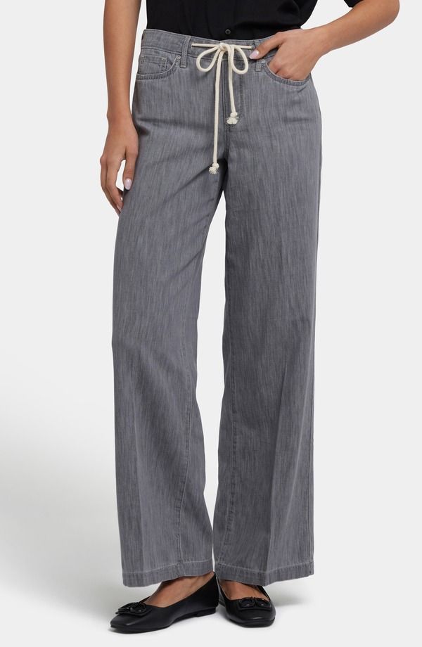 エヌワイディージェイ レディース ボトムス デニムパンツ ワイドレッグ ドローコードウエスト ジーンズ NYDJ Teresa Drawstring Waist Wide Leg Jeans Pear