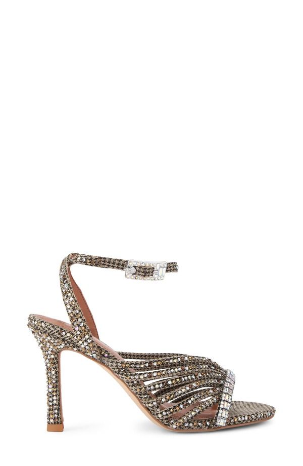 カートジェイガーロンドン レディース シューズ パンプス サンダル アンクル Kurt Geiger London Crystal Ankle Strap Sandal Open Beige ベージュ