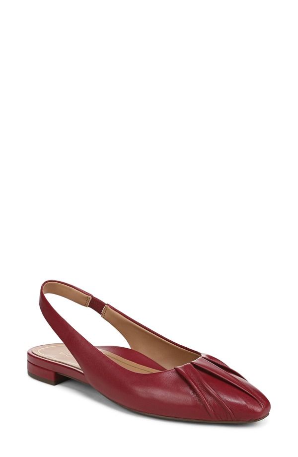 バイオニック レディース シューズ パンプス Vionic Gabriella Slingback Flatibetan Red Leather レッド