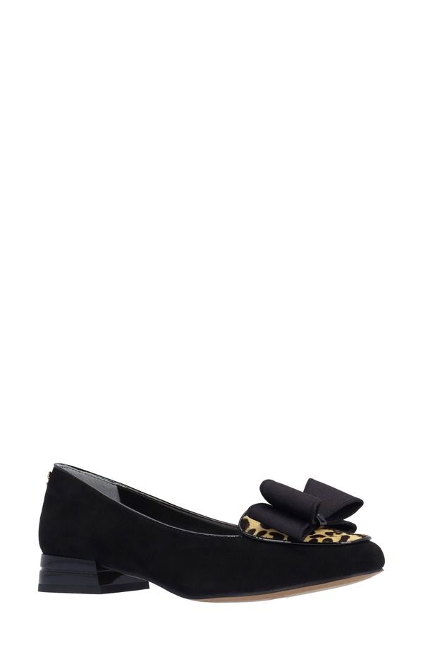 ジェイレニー レディース シューズ パンプス ヒール J Rene Kori Block Heel Pump Black Brown Print Calf Hair ブラック