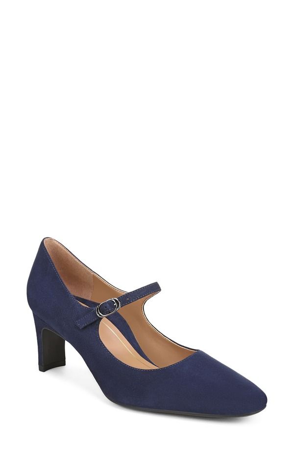 バイオニック レディース シューズ ヒール Vionic Samira Pump Navy Blazer Suede ネイビー