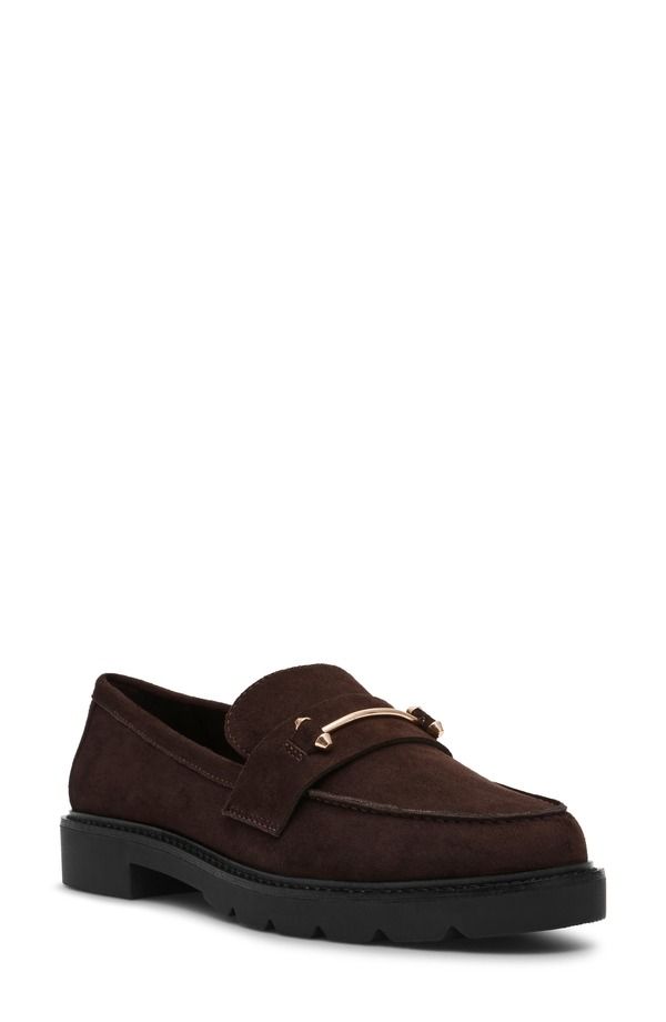 アンクライン レディース シューズ オックスフォード ローファー Anne Klein Emme Bit Loafer Chocolate チョコレート