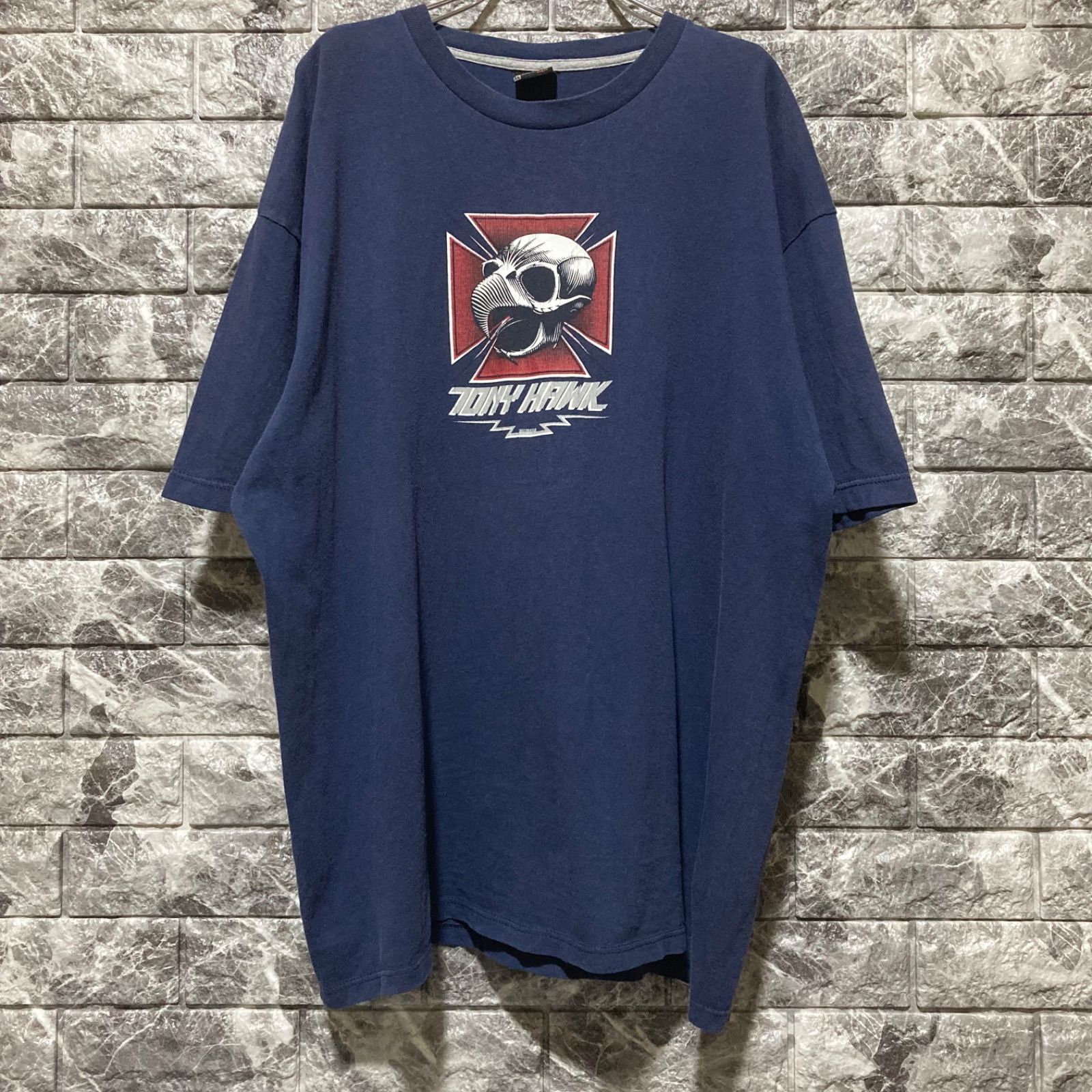 TONY HAWK Tシャツ USA製 ネイビー トニーホーク NAVY