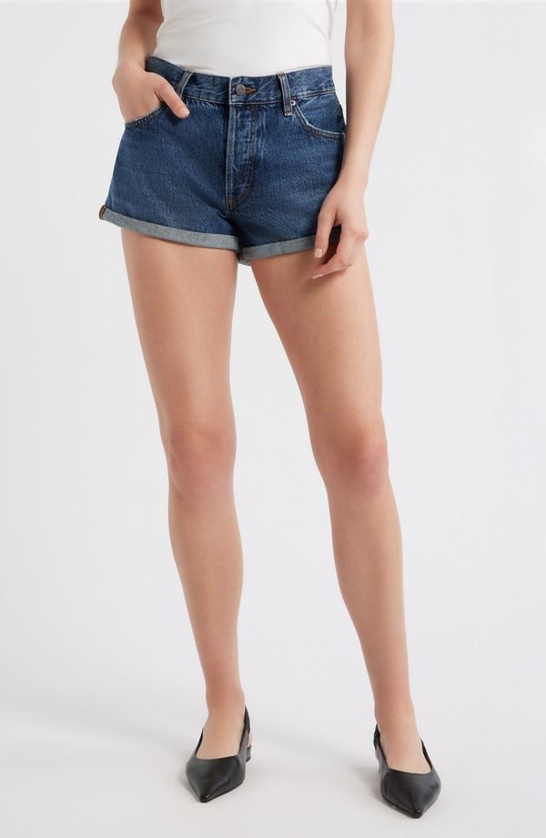 フレーム レディース ボトムス デニムパンツ ショートパンツ FRAME The Darling Cuffedenim Shorts Honeybee デニム
