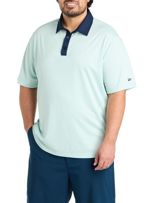 リーボック メンズ トップス ポロシャツ トール コントラスト Reebok Big Tall Contrast Solid Polo Shirtranquil Teal ティール