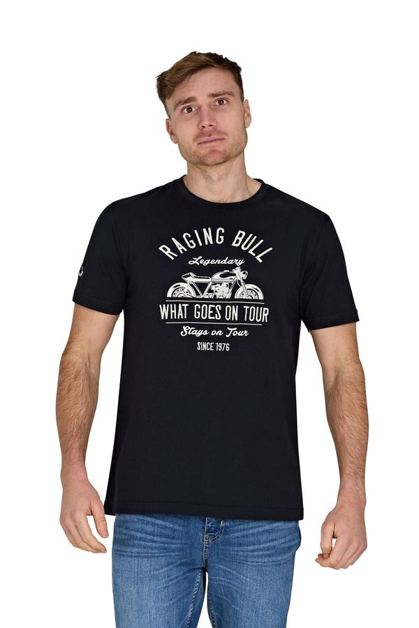 ライジングブル メンズ トップス Tシャツ Raging Bull RB Ride OutShirt Black ブラック