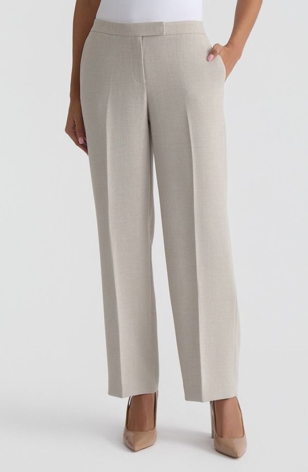 カスパール レディース ボトムス レギンス クレープ パンツ KASPER The Claire Pebble Crepe Pantsummer Straw