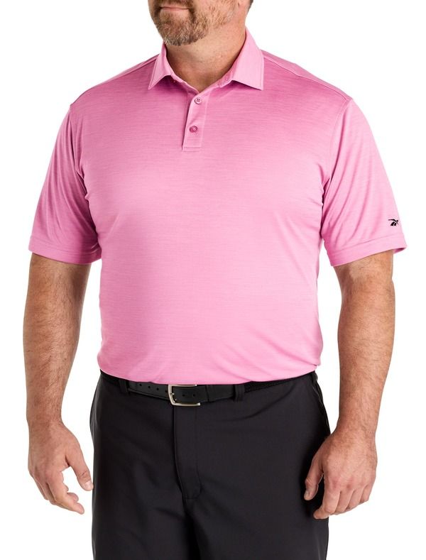 リーボック メンズ トップス ポロシャツ トール Reebok Big Tall Performance Heather Polo Shirt Playful Pink ピンク